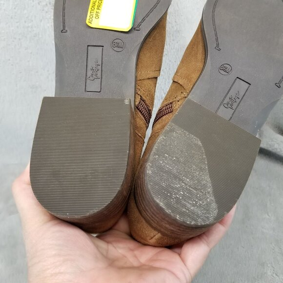 Crown Vintage Shoes Womens Size 8.5 Roberta Brown Suede Ankle Boots *NWOT* - Picture 9 of 14